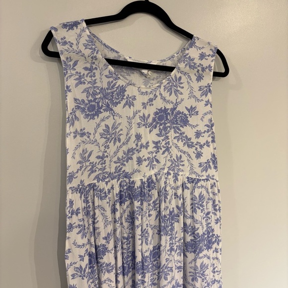 Vintage April Cornell dress French Toile print blue white rayon - Picture 3 of 15